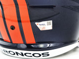 RUSSELL WILSON AUTOGRAPHED BRONCOS BLUE FULL SIZE HELMET FANATICS HOLO 227939