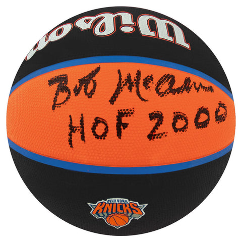 Bob McAdoo Signed Knicks Wilson The City Full Size Basketball w/HOF - (SS COA)
