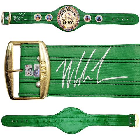 Mike Tyson Signed Green WBC World Championship Belt Beckett Wit