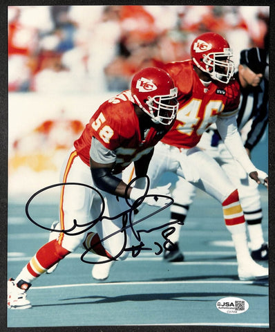 Derrick Thomas HOF Signed/Autographed 8x10 Photo Kansas City Chiefs JSA 214454