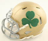 Rudy Ruettiger Signed Notre Dame Fighting Irish Clover Mini-Helmet (Beckett)