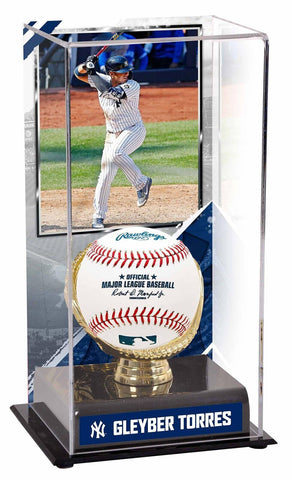 Gleyber Torres New York Yankees Gold Glove Display Case with Image