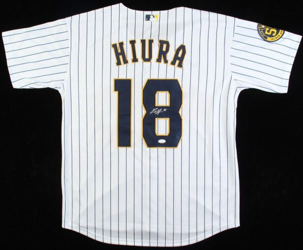 Keston Hiura Signed Brewers Nike Jersey (JSA COA) Milwaukee's 2017 1st Round Pck