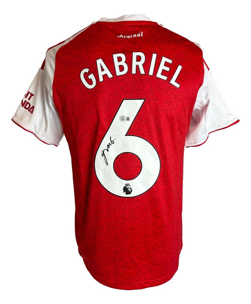 Gabriel Signed Arsenal Adidas Soccer Jersey BAS