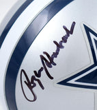 Staubach / Pearson Signed Cowboys Mini Helmet w/Hail Mary Date-Beckett W Holo