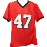 John Lynch Autographed/Signed Pro Style Red XL Jersey Beckett Witness 51439