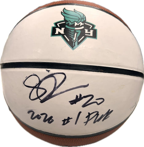 SABRINA IONESCU Signed Spalding Basketball Fanatics Autographed New York Liberty