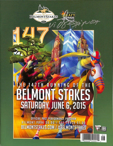 Victor Espinoza Signed 2015 Belmont Stakes Official Program Steiner
