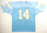 Dan Fouts Signed San Diego Chargers Jersey (PSA) 6xPro Bowl Q.B. 254 TD's