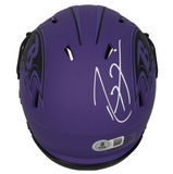 Ray Lewis Autographed Baltimore Ravens 'RAVE' Mini Speed Helmet Beckett