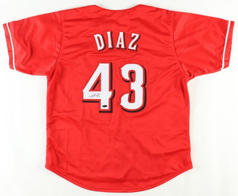 Alexis Diaz Signed Cincinnati Reds Jersey (Playball Ink) 2022 All-Star Closer
