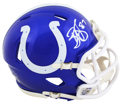 Colts Reggie Wayne Authentic Signed Flash Speed Mini Helmet BAS Witnessed