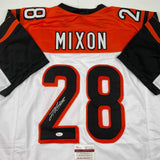 Autographed/Signed Joe Mixon Cincinnati White Football Jersey JSA COA