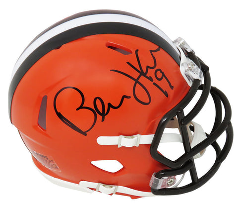 Bernie Kosar Signed Cleveland Browns Riddell Speed Mini Helmet - (SCHWARTZ COA)