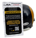 Tom Mack HOF Signed/Inscribed LA Rams Mini Football Helmet JSA 213127