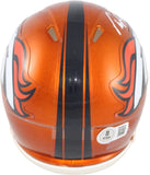 Troy Franklin Autographed/Signed Denver Broncos Flash Mini Helmet Beckett 59403