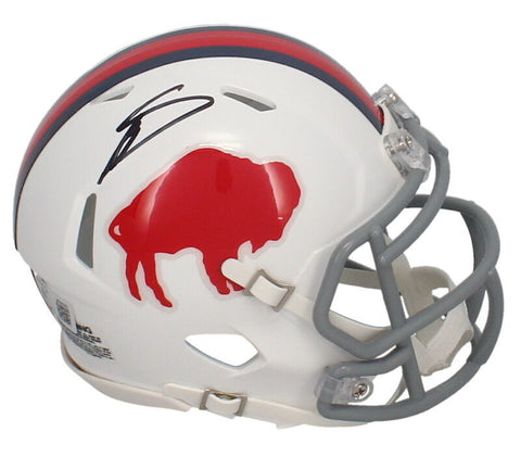Stefon Diggs Autographed Bills 1965-73 Throwback Mini Speed Helmet Beckett