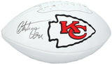 Christian Okoye Autographed Kansas City Chiefs White Panel Football JSA