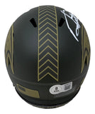 Derrick Henry Signed Baltimore Ravens Salute To Service Mini Speed Helmet BAS