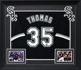 Frank Thomas Authentic Signed Black Pro Style Framed Jersey BAS Witnessed
