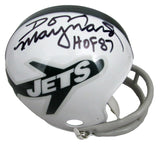 Don Maynard HOF Signed/Inscribed New York Jets Mini Football Helmet JSA 213370