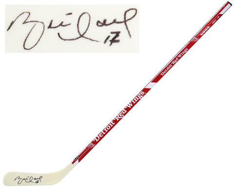 Brett Hull Signed Detroit Red Wings 48 Inch Full Size Hockey Stick -SCHWARTZ COA