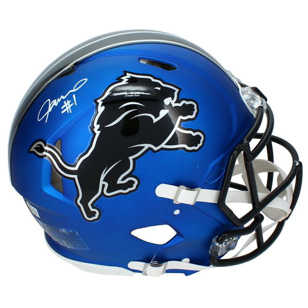 Jameson Williams Autographed Detroit Lions Alternate Authentic Helmet Beckett