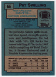 Pat Swilling Signed Saints 1988 Topps Rookie Football Card #66 - (SCHWARTZ COA)