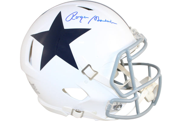 Roger Staubach Autographed Dallas Cowboys Authentic TB Helmet Beckett WIT 52771