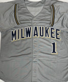 COREY HART Signed Custom Replica Gray MIL Jersey AUTO - Milwaukee Brewers - JSA