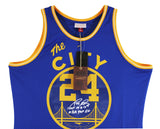 Warriors Rick Barry "2x Insc" Signed Blue M&N TB Swingman Jersey BAS Witnessed