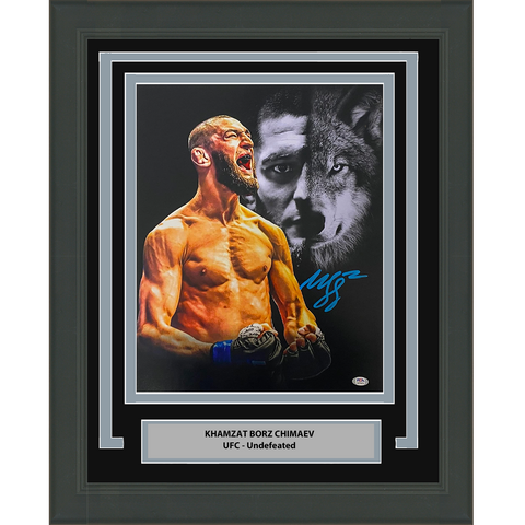 Framed Autographed/Signed Khamzat Borz Chimaev UFC MMA 16x20 Photo PSA/DNA COA