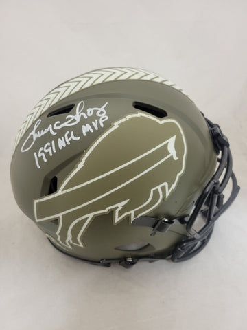 THURMAN THOMAS "MVP" SIGNED BUFFALO BILLS STS SPEED AUTHENTIC HELMET BECKETT QR