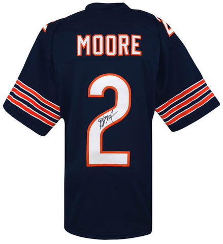 D.J. (DJ) Moore (BEARS) Signed Navy Custom Football Jersey - (SCHWARTZ COA)