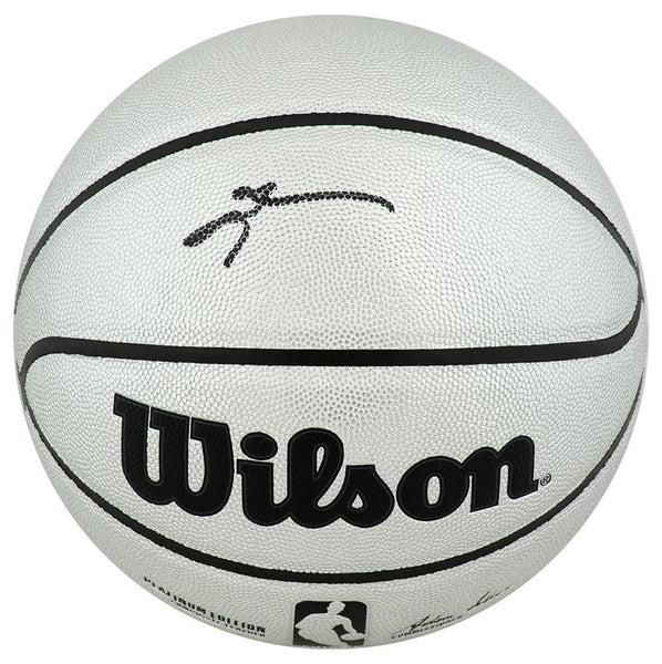 Allen Iverson Signed Wilson Platinum Full Size NBA Basketball - (SCHWARTZ COA)