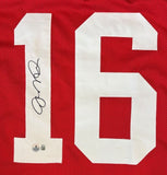Joe Montana San Francisco Signed Red Football Jersey BAS