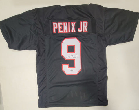 MICHAEL PENIX JR AUTOGRAPHED SIGNED PRO STYLE CUSTOM XL JERSEY BECKETT QR