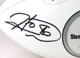 Hines Ward Autographed Pittsburgh Steelers Logo Football- Beckett W Holo *Black