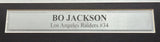 OAKLAND RAIDERS BO JACKSON AUTOGRAPHED FRAMED BLACK JERSEY BECKETT BAS QR 209454