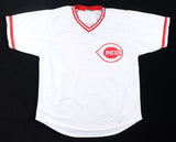 Todd Benzinger Signed Cincinnati Reds Jersey "1990 WSC" (JSA QR) 1st Baseman /OF