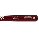 FredFreddie Freeman Signed Atlanta Braves Marucci Game Model Red MLB Bat