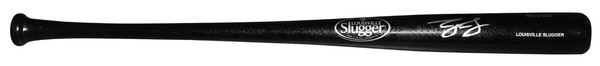 GEORGE LOMBARD JR SIGNED NEW YORK YANKEES LOUISVILLE SLUGGER BLACK BAT BECKETT