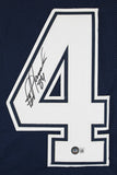 Jay Novacek Authentic Signed Navy Blue Pro Style Jersey Autographed BAS Witness