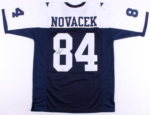 Jay Novacek Signed Dallas Cowboys Jersey (JSA COA) 3 Time Super Bowl Champion