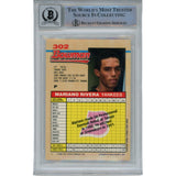 Mariano Rivera Autographed 1982 Bowman #302 10 Auto Slabbed Card Beckett 49340