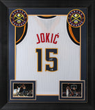 Nikola Jokic Authentic Signed White Pro Style Framed Jersey BAS Witnessed