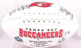 Warren Sapp Derrick Brooks Signed Buccaneers Logo Football w/HOF- Beckett W Holo