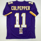 Autographed/Signed DAUNTE CULPEPPER Minnesota Purple Football Jersey JSA COA