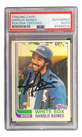 Harold Baines Signed Chicago White Sox 1982 Topps #684 Trading Card PSA/DNA