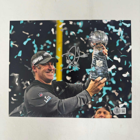 Autographed/Signed Doug Pederson Eagles Super Bowl 8x10 Photo BAS COA #2